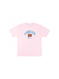 AMBLER Sliding Bear Over fit T-Shirts AS907 (Pink)