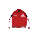 W.Essentiéls x Alter ego Obelisk Collegiate Varsity jacket Foxblood/Sand