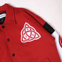 W.Essentiéls x Alter ego Obelisk Collegiate Varsity jacket Foxblood/Sand