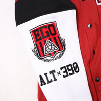 W.Essentiéls x Alter ego Obelisk Collegiate Varsity jacket Foxblood/Sand