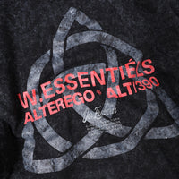 W.Essentiéls x Alter ego Runes Oversize Hoodie Acid Wash Noir Black