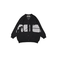 Wormhole Window Dressing Cardigan Black