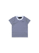 W.Essentiels Kids Boxy Cut Tee Logo Stripe Navy/White