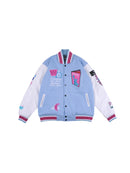 W.Essentiels x Kevinswork Weekly Essentiels Varsity Jacket North Carolina/White