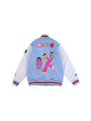 W.Essentiels x Kevinswork Weekly Essentiels Varsity Jacket North Carolina/White