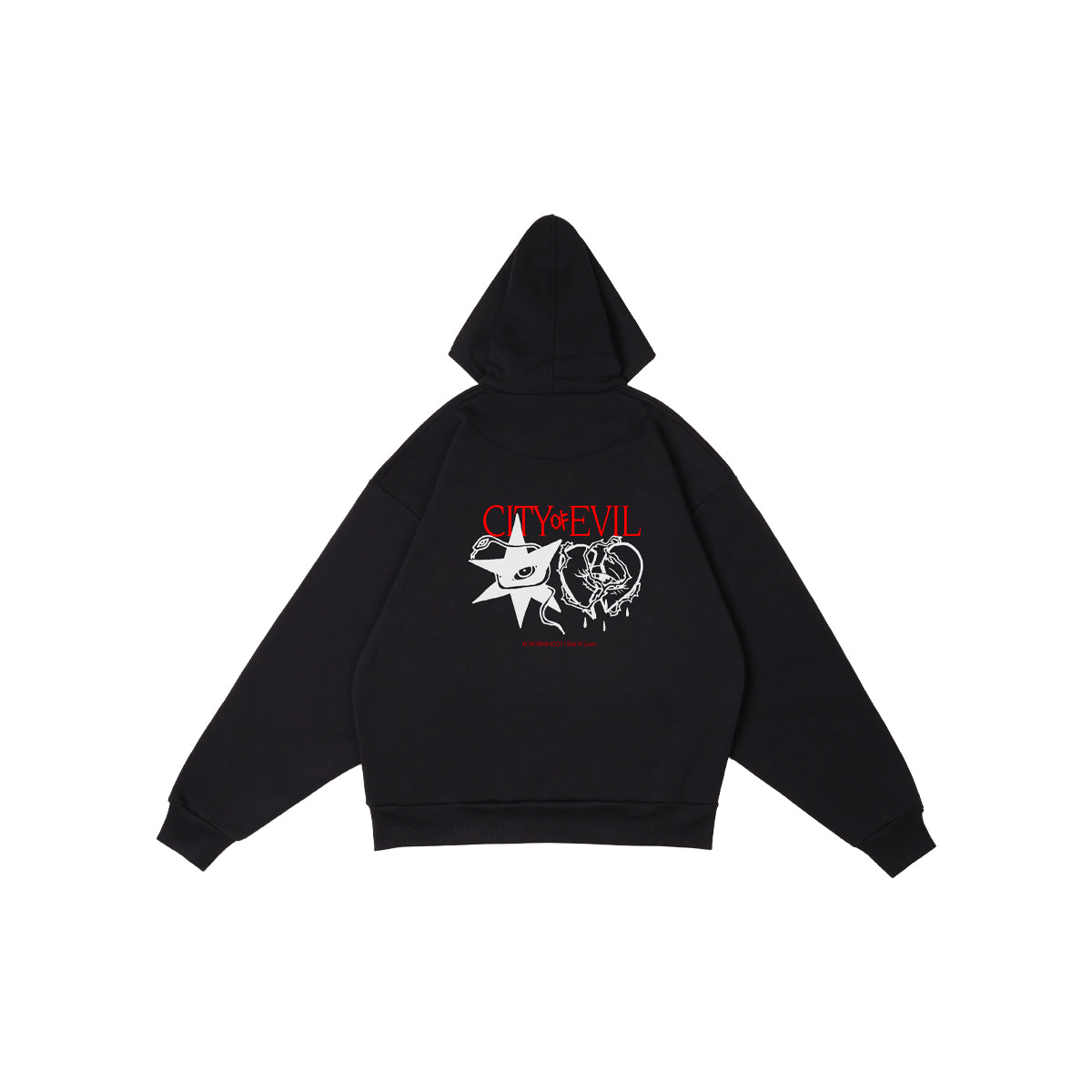 Wormhole Stars & Luv Hoodie Black