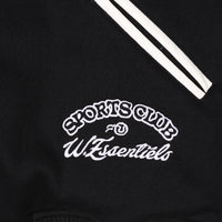 W.Essentiels X Peanuts Collegiate Varsity Jacket Snoopy Noir Black White Yellow