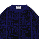 W.Essentiels x One Piece Ponelglyph Knitwear Oversize Sweater Blue