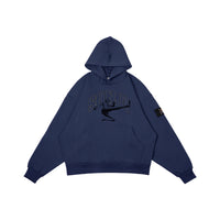 W.Essentiels x One Piece Black Leg Sanji Oversize Hoodie Navy