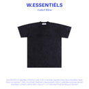 W.Essentiels Label Bleu Treshold Ref-2126 Boxy Cut T-shirt Acid Wash Imperial Cherry Stout (Black)