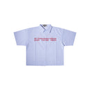 Wormhole Merch Belgrade Pinstripe Blue/White Shirt S/S