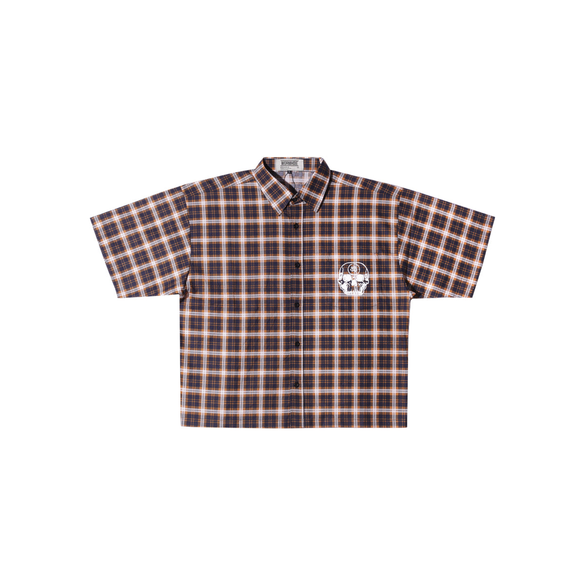 Wormhole Merch Novoselic Plaid Brown Shirt S/S