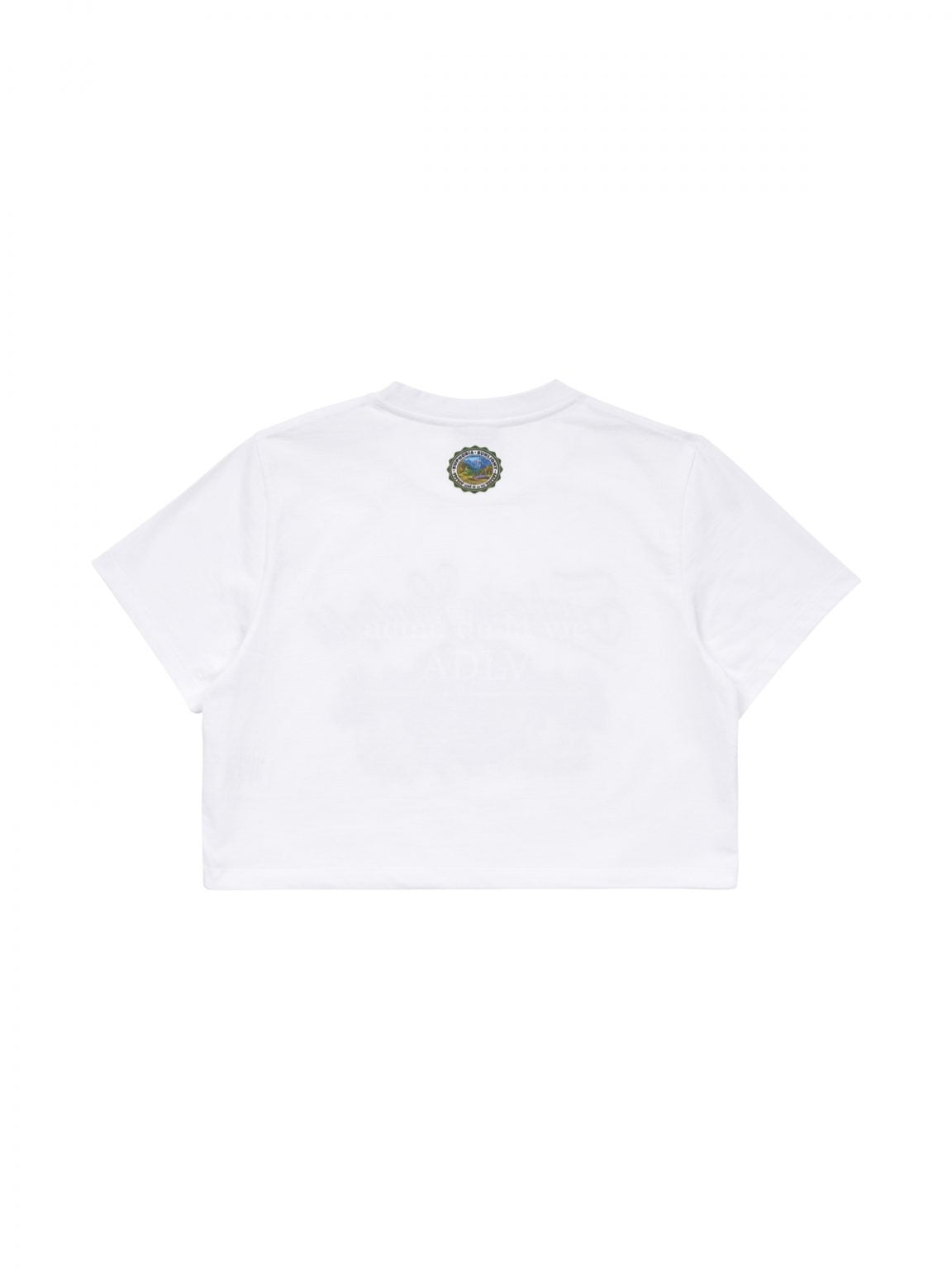 ADLV Greenery Artwork Crop Top S/S Tee White