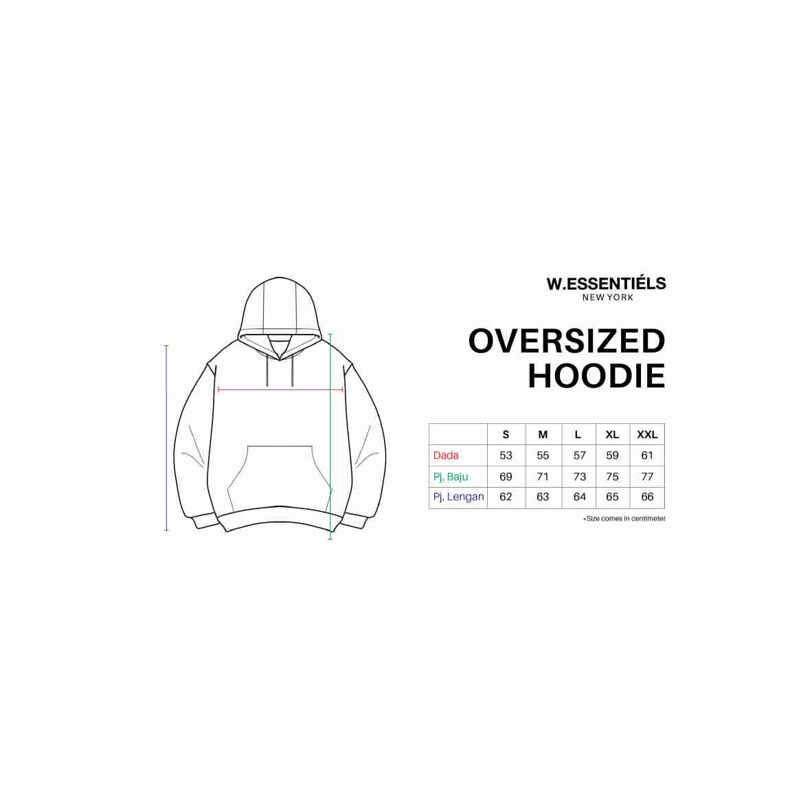 W.Essentiels Ecume Monopack Oversize Hoodie Tiffany