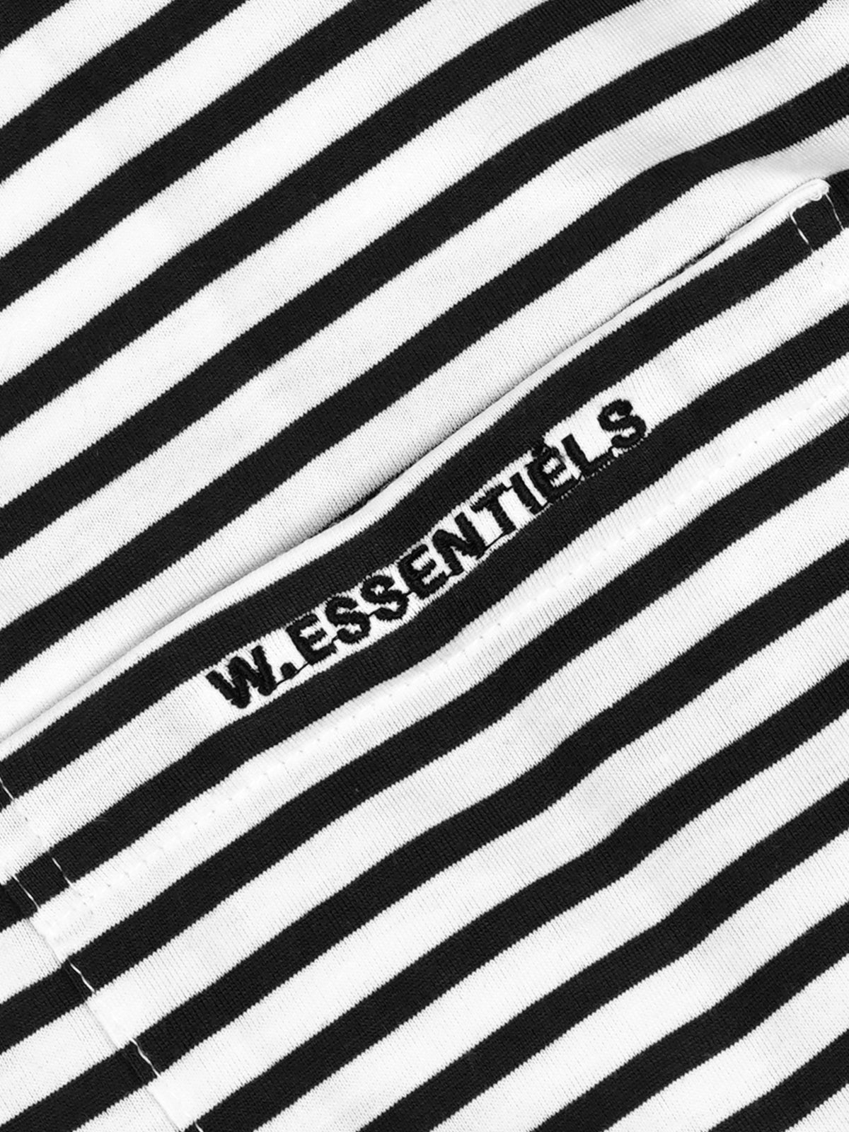 W.Essentiels Boxy Cut Pocket Tee Stripes Black White