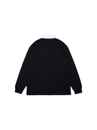 W.Essentiels x One Piece Soul King Brook Rugby Shirt Black/White