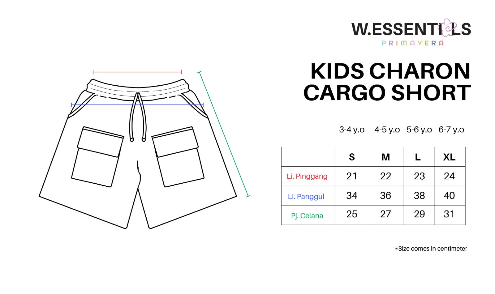 W.Essentiels Kids Charron Cargo Short Pants Khaki