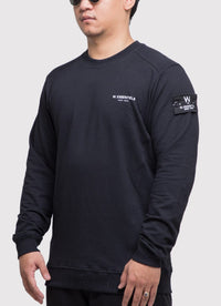 W.Essentiels Pouile Chest Logo Crewneck Noir Black