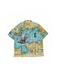 W.Essentiels x One Piece East Blue Full Print Bowling Shirt Multicolor