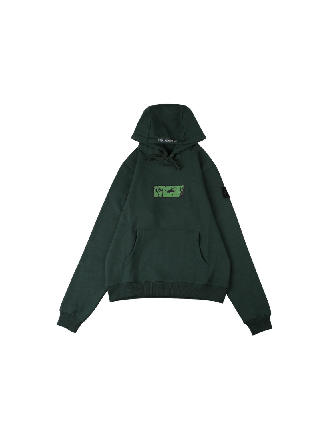 W.Essentiels X One Piece Type Face Zoro Oversize Hoodie Forest Green