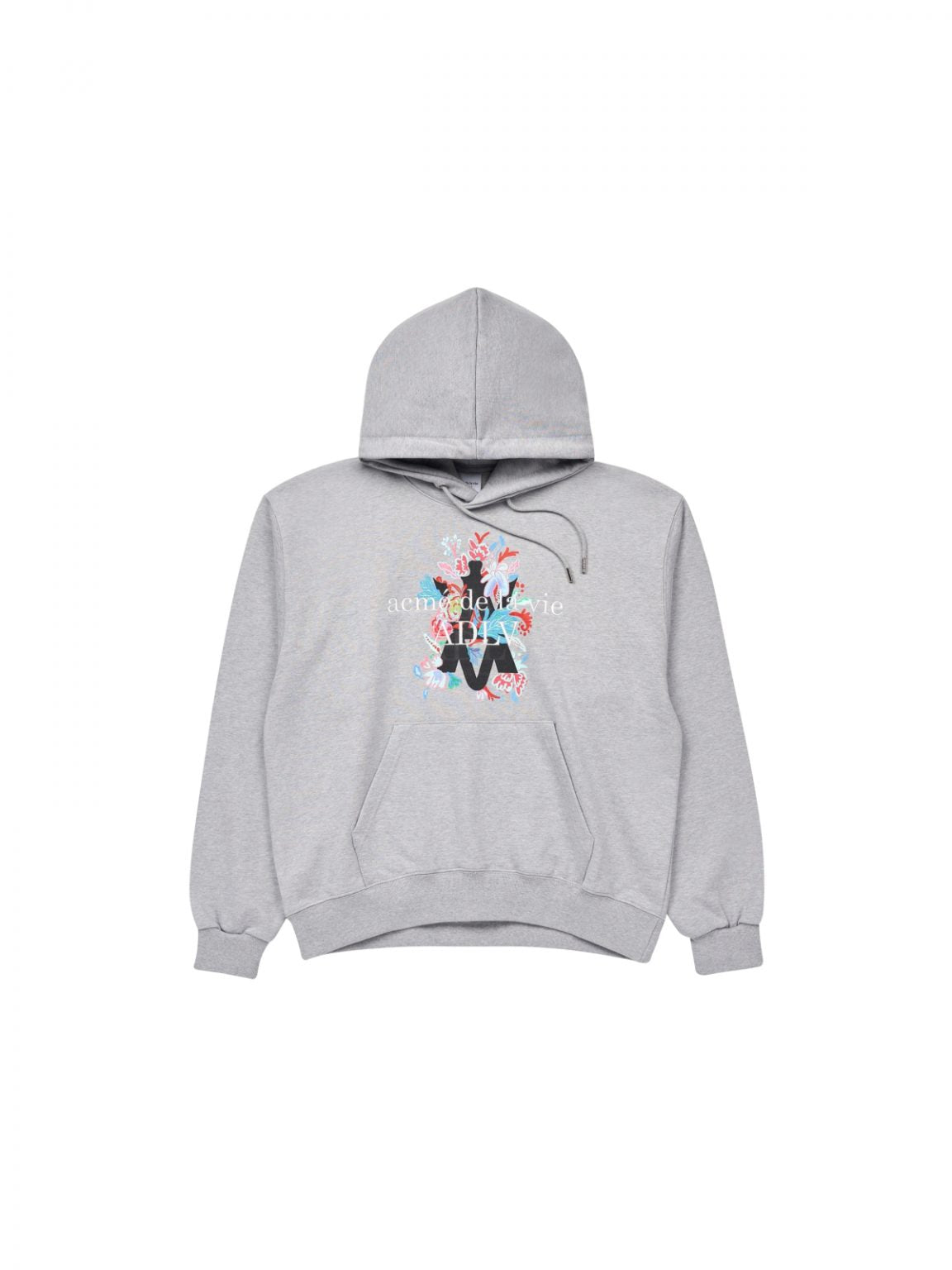 ADLV A Logo Emblem Flower Essential Hoodie Melange