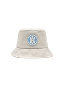 ADLV A Logo Circle Emblem Embossing Patch Bucket Hat Cream