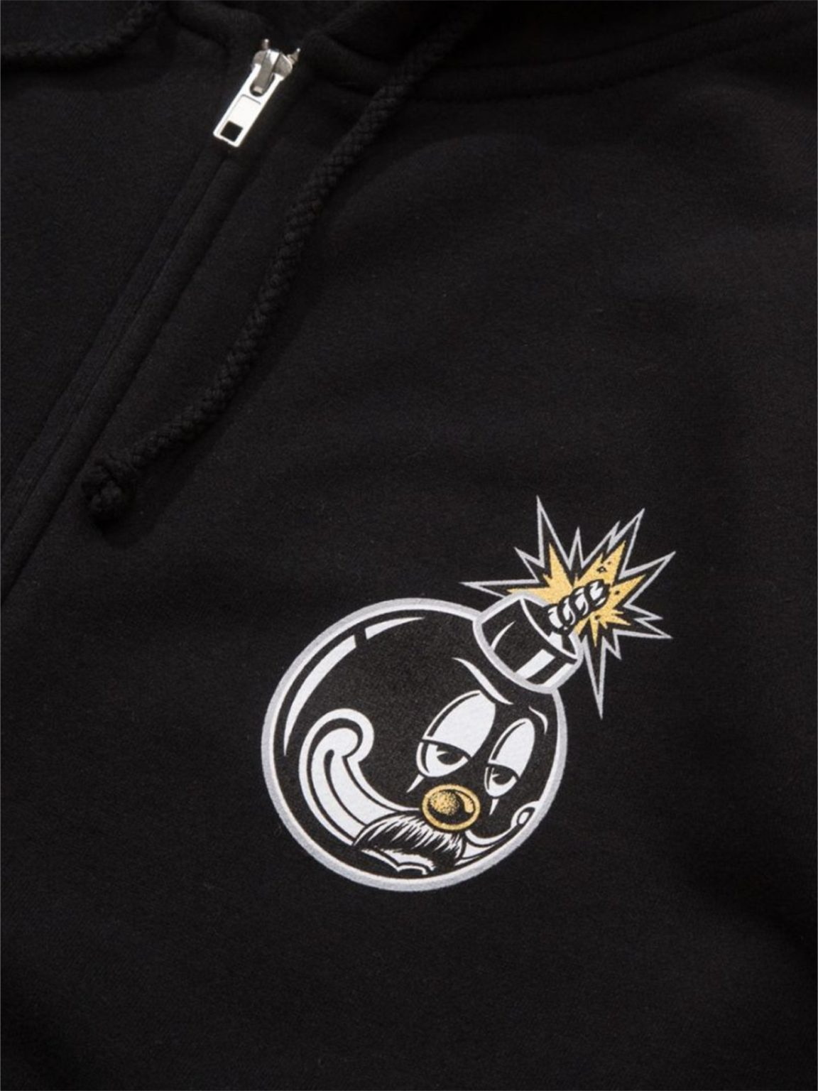 The Hundreds Cartoon Bomb Zip-up Hoodie Black