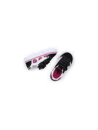 Vans Toddler Old Skool V Hook and Loop Love Shoes Black/Pink (1-4 Years)