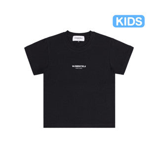 W.Essentiels Kids Boxy Cut Tee Mid Logo Black