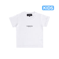 W.Essentiels Kids Boxy Cut Tee Mid Logo White