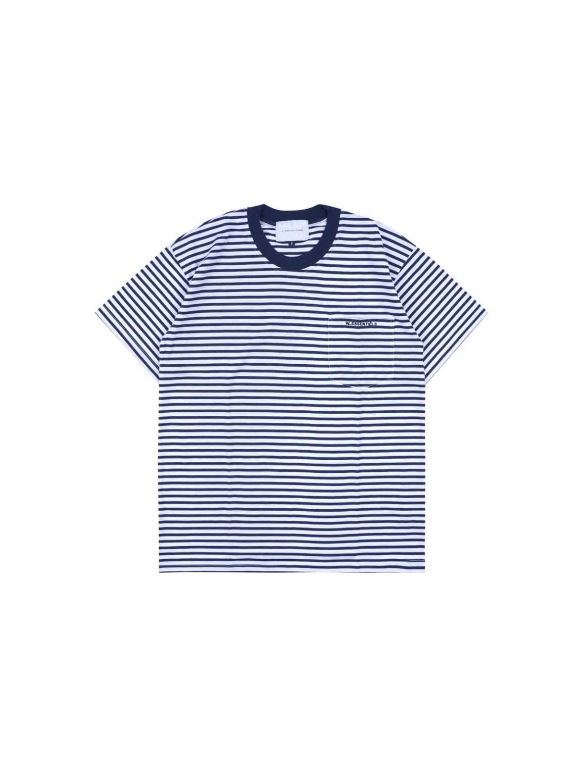 W.Essentiels Boxy Cut Pocket Tee Stripes Navy/White