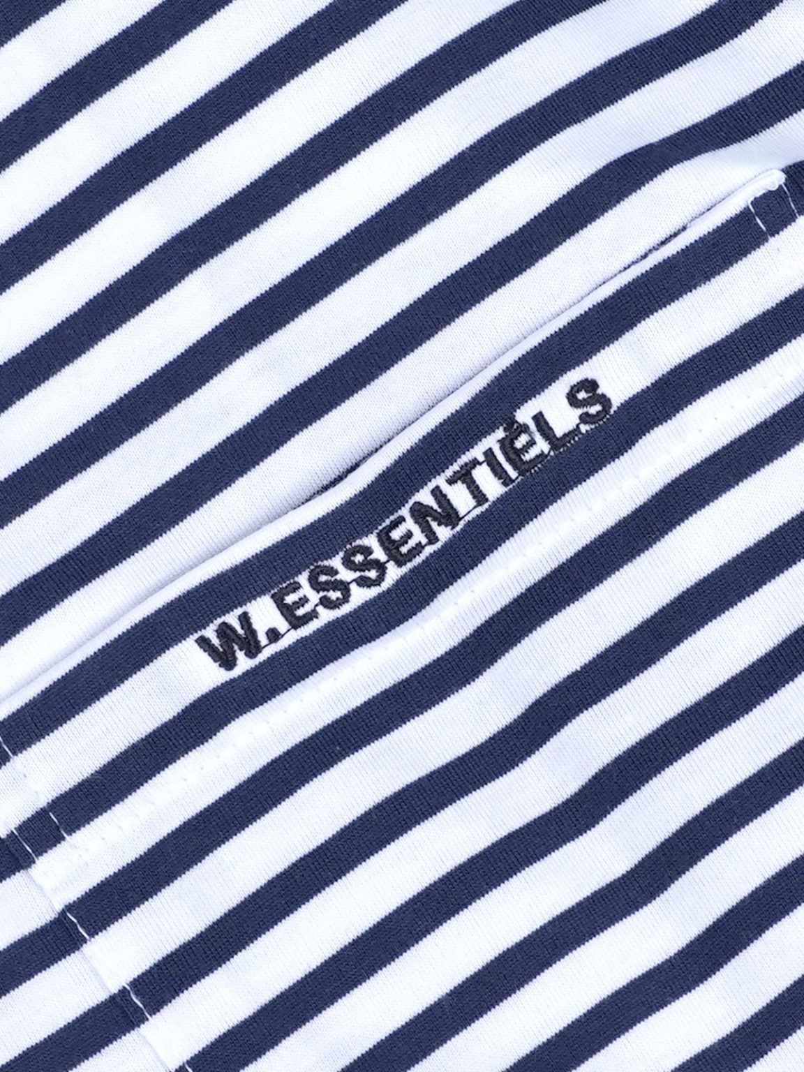 W.Essentiels Boxy Cut Pocket Tee Stripes Navy/White