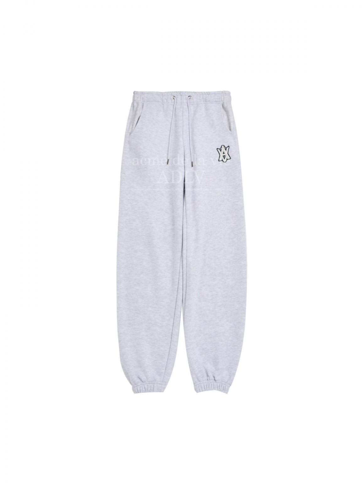 ADLV A Logo Emblem Patch Sweat Pants Melange