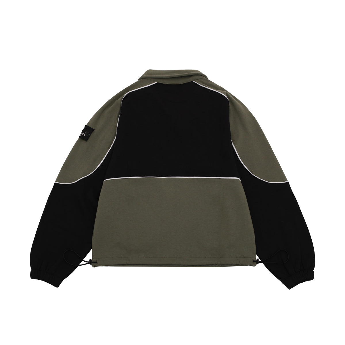 W.Essentiels Pironi Half Zip Collar Jacket Olive/Noir Black