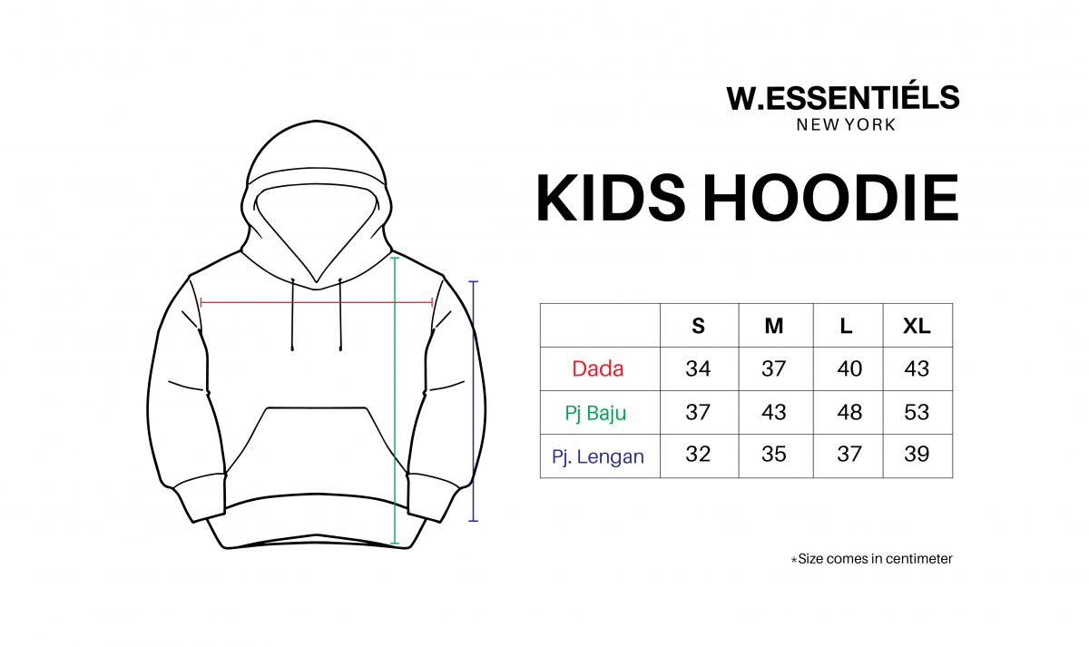 W.Essentiels Pommier Oversize Hoodie Kids Noir Black