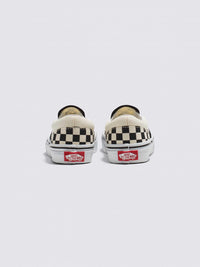 Vans Kids UY Classic Slip On (Checkerboard) Black/White