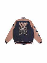 W.Essentiels Steinway Collegiate Varsity Jacket Midnight/Peach