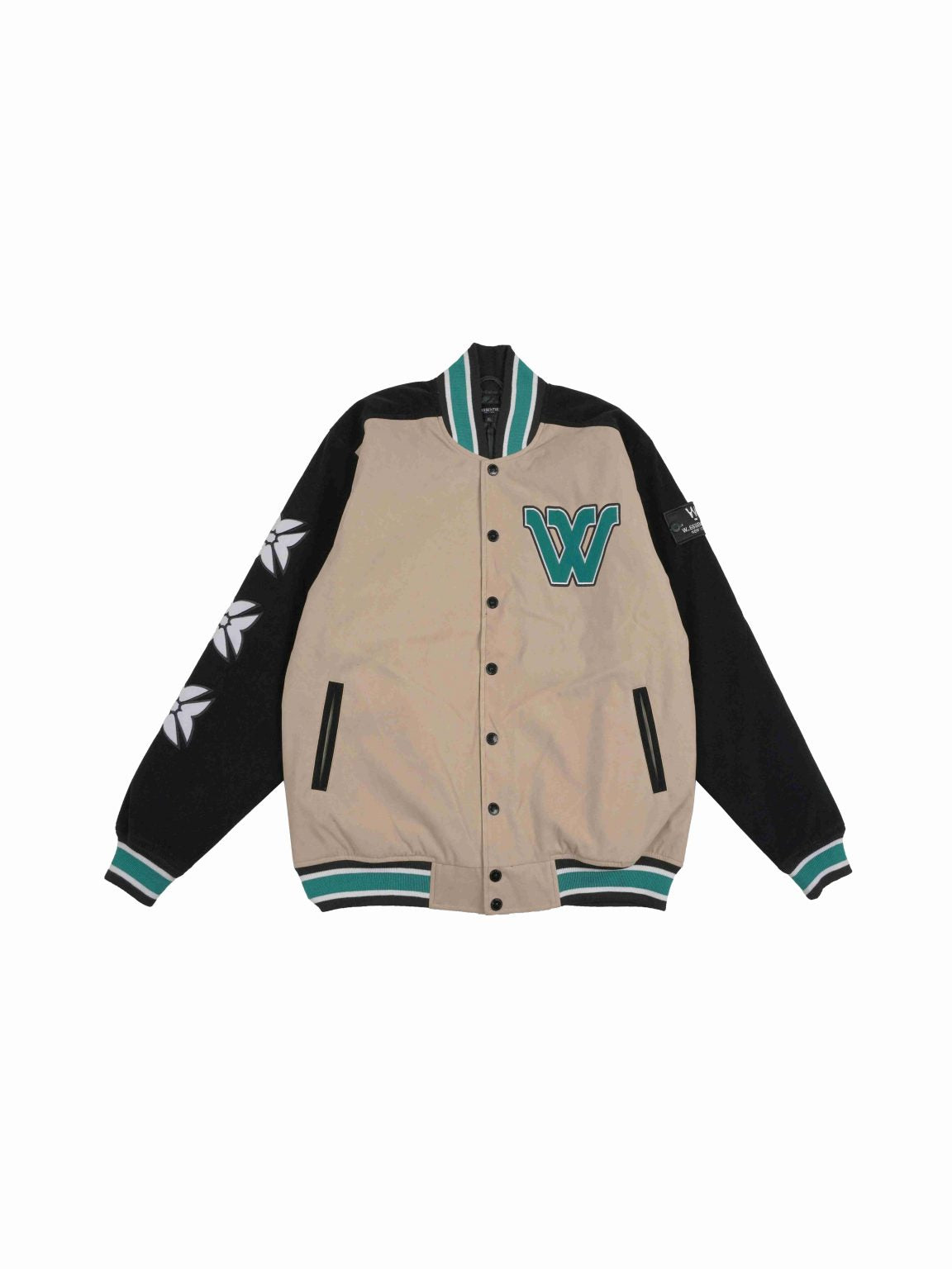 W.Essentiels Steinway Collegiate Varsity Jacket Sand/Black Noir