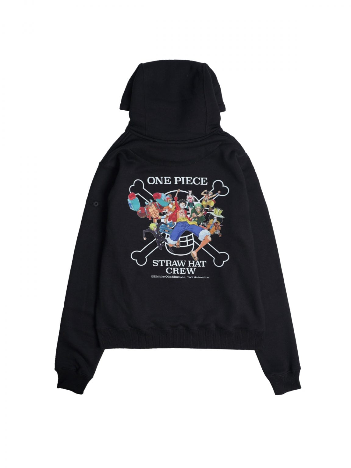 W.Essentiels x One Piece Strawhat Crew Oversize Hoodie Jacket Noir Black