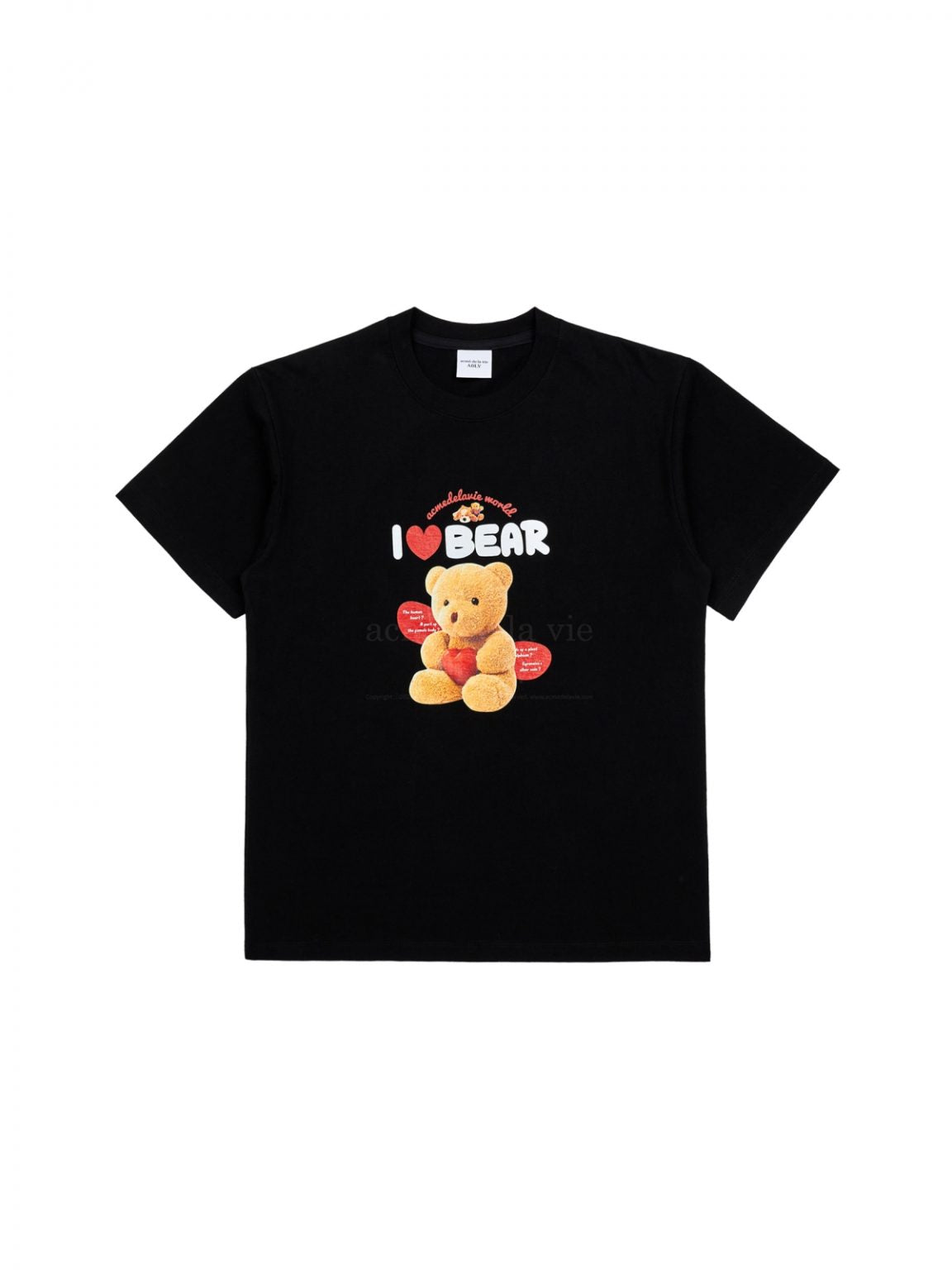 ADLV I Love Teddy Bear Short Sleeve Tee Black