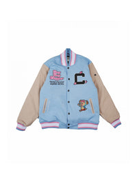 W.Essentiels x One Piece Tony Tony Chopper Collegiate Varsity Jacket Aqua Sand