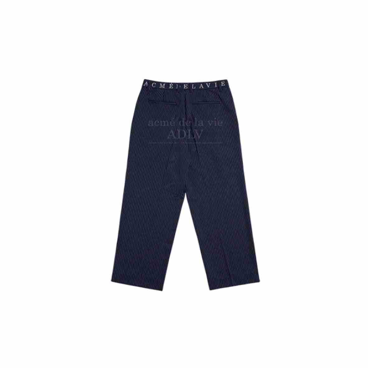 ADLV Logo Embroidery Wide Pants Navy